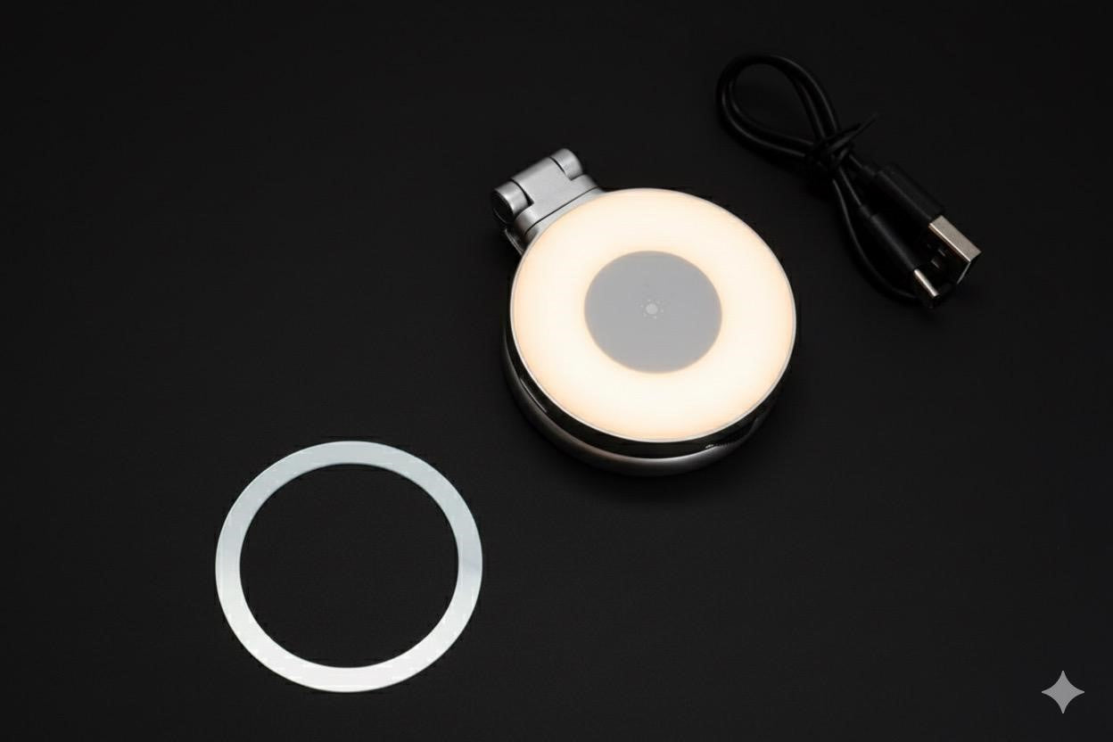 TELESIN C03 Lampe Selfie Anneau Magnétique pour Smartphone