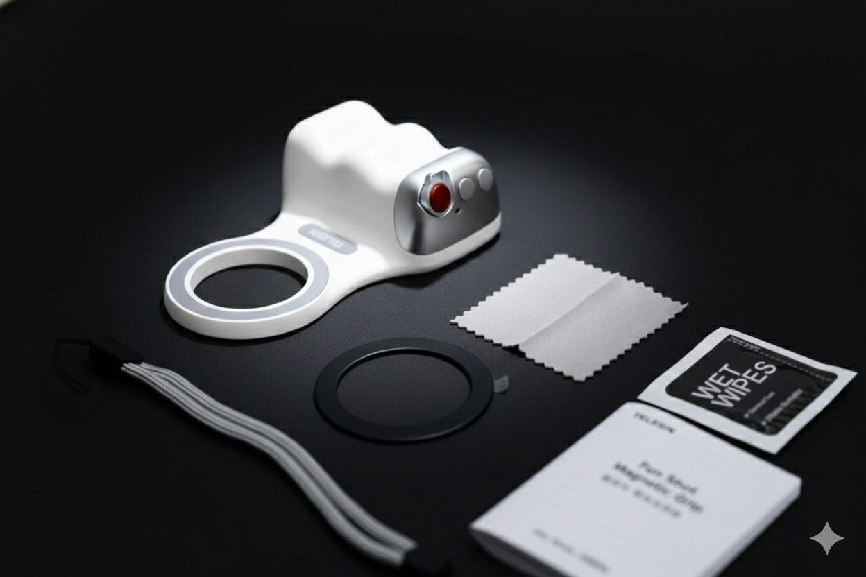 TELESIN Fun Shot Poignée Photo Magnétique pour Smartphone